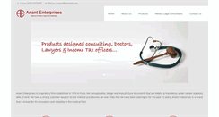 Desktop Screenshot of anantent.com